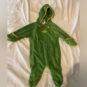 Green North Face warm weather suite